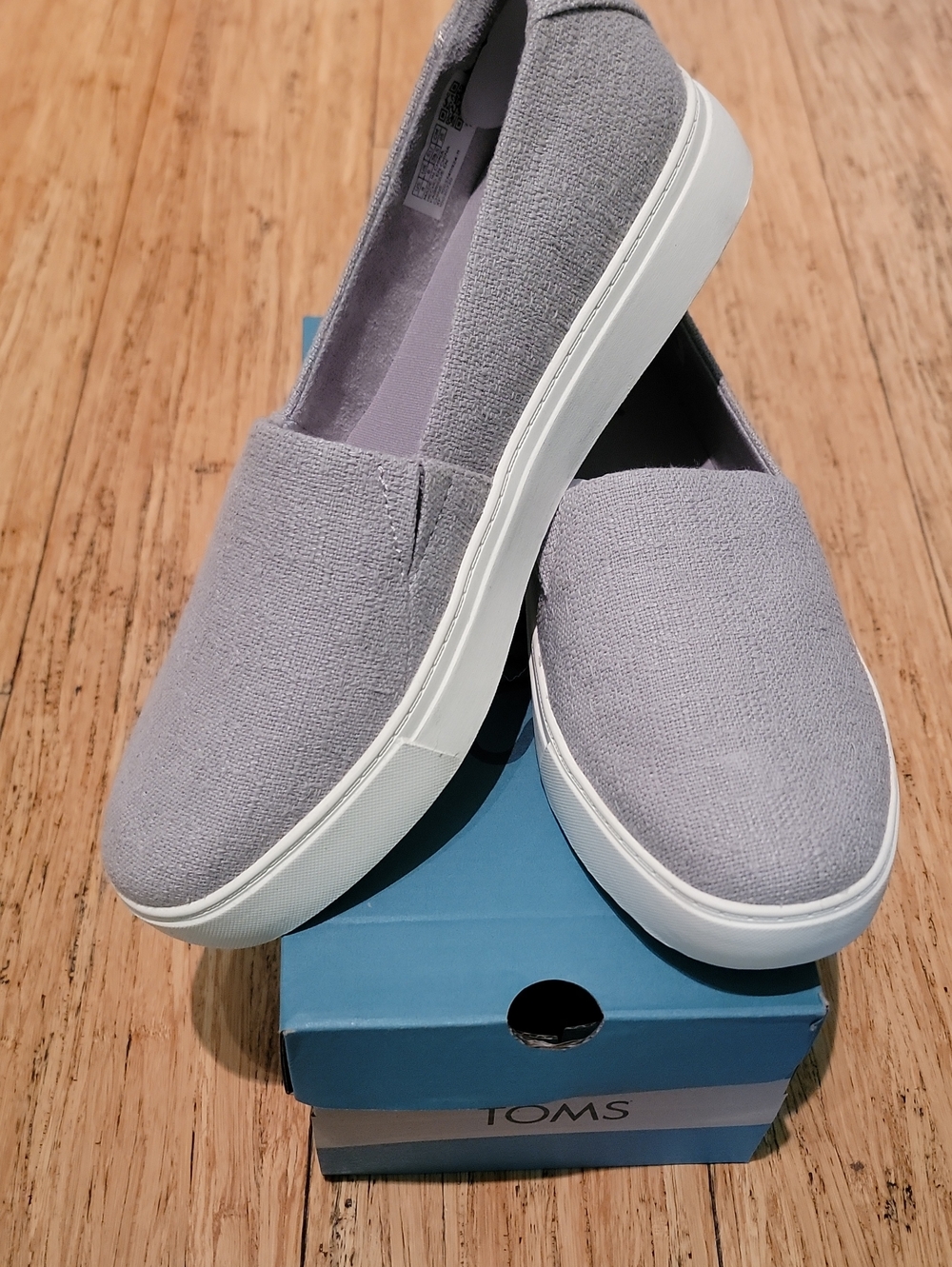 TOMS Women's Slip-On Canvas Sneaker in Light Gray